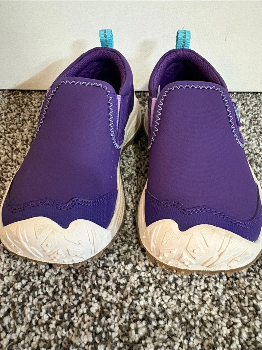 Keen Kids Purple Slip-On Sneakers with Teal Heel Tabs